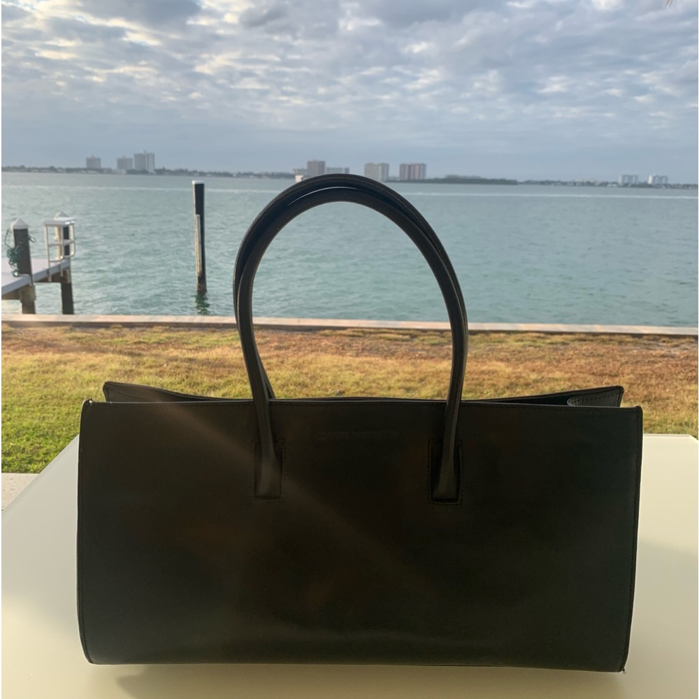 Clergerie Chic Black Calfskin Carryall Bag